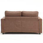 3-in-1 Foldable Tufted Loveseat Sofa Bed – Light Gray / Brown / Dark Gray / Beige, Side Pockets, Seats 2