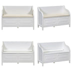 Farmhouse Storage Bench with Hidden Compartment – Gray Wash / Brown / Antique Navy / White / Espresso, Rustic Style, Single