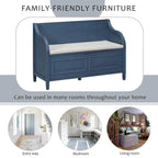 Farmhouse Storage Bench with Hidden Compartment – Gray Wash / Brown / Antique Navy / White / Espresso, Rustic Style, Single