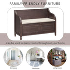 Farmhouse Storage Bench with Hidden Compartment – Gray Wash / Brown / Antique Navy / White / Espresso, Rustic Style, Single
