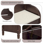 Farmhouse Storage Bench with Hidden Compartment – Gray Wash / Brown / Antique Navy / White / Espresso, Rustic Style, Single