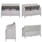 Farmhouse Storage Bench with Hidden Compartment – Gray Wash / Brown / Antique Navy / White / Espresso, Rustic Style, Single