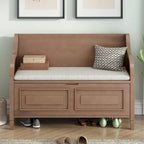 Farmhouse Storage Bench with Hidden Compartment – Gray Wash / Brown / Antique Navy / White / Espresso, Rustic Style, Single