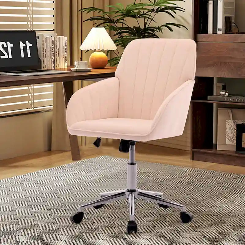 Ergonomic Adjustable Office Chair – Green / Khaki, Memory Foam, Silver Metal Base, Single
