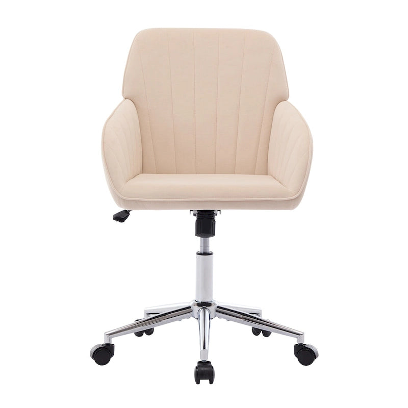 Ergonomic Adjustable Office Chair – Green / Khaki, Memory Foam, Silver Metal Base, Single