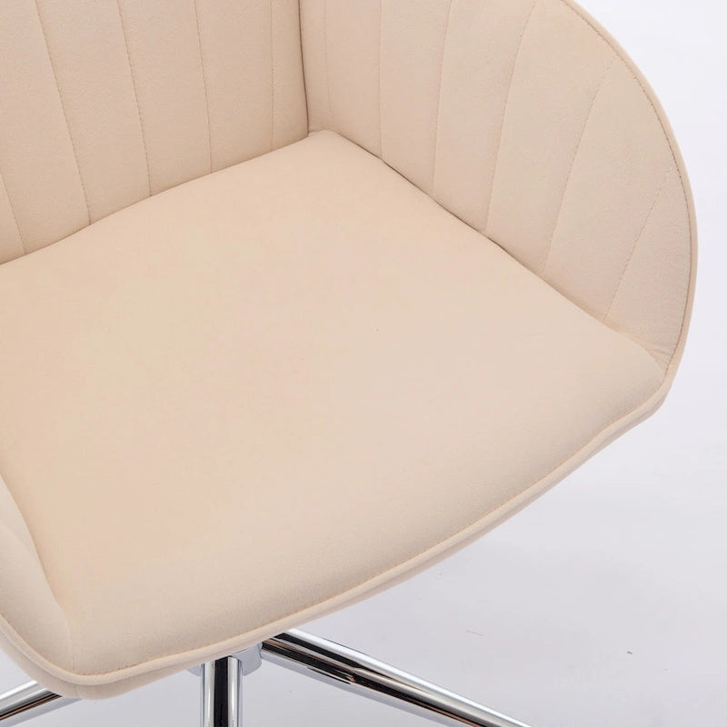 Ergonomic Adjustable Office Chair – Green / Khaki, Memory Foam, Silver Metal Base, Single
