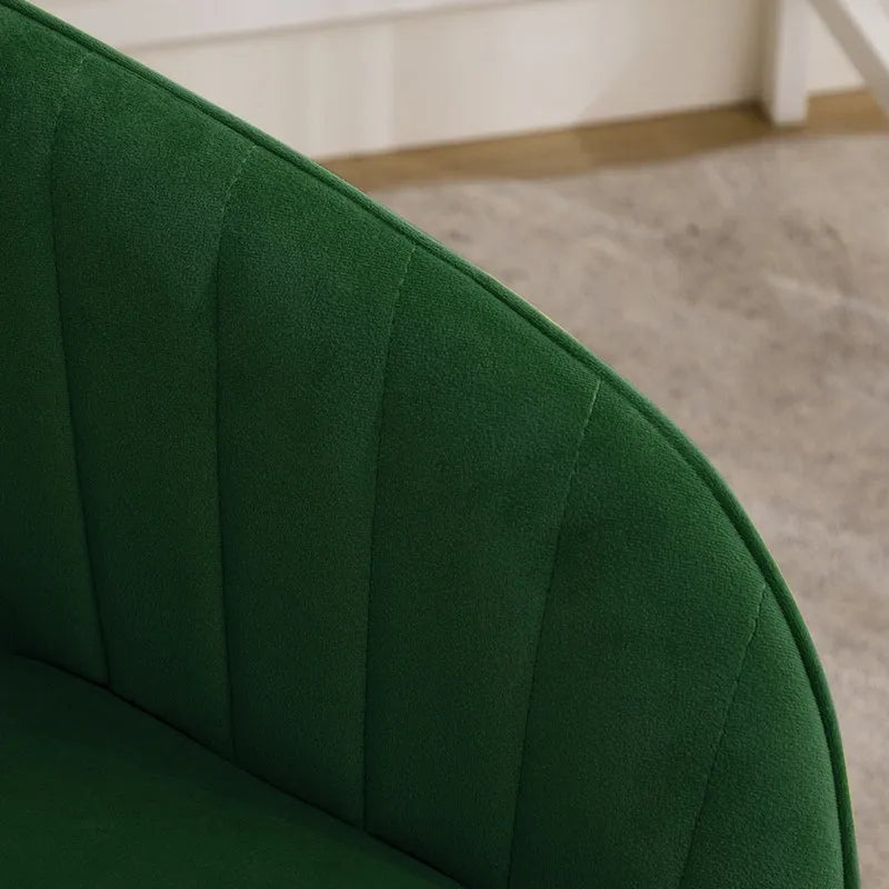 Ergonomic Adjustable Office Chair – Green / Khaki, Memory Foam, Silver Metal Base, Single