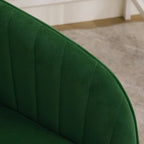 Ergonomic Adjustable Office Chair – Green / Khaki, Memory Foam, Silver Metal Base, Single