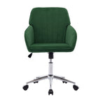 Ergonomic Adjustable Office Chair – Green / Khaki, Memory Foam, Silver Metal Base, Single
