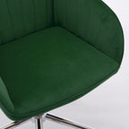 Ergonomic Adjustable Office Chair – Green / Khaki, Memory Foam, Silver Metal Base, Single