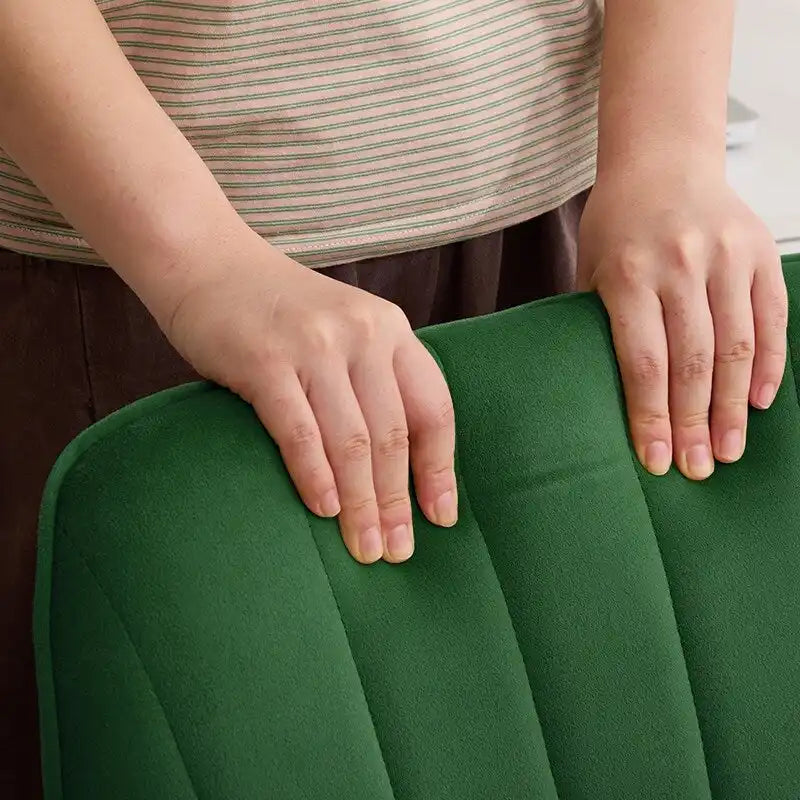 Ergonomic Adjustable Office Chair – Green / Khaki, Memory Foam, Silver Metal Base, Single