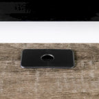 68" Wall Mounted Media Console – Weathered Oak / Seaside Pine, Industrial Style, 2-Person Assembly