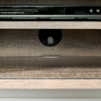 68" Wall Mounted Media Console – Weathered Oak / Seaside Pine, Industrial Style, 2-Person Assembly