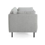 Modern Upholstered Accent Chair – Grey / Brown, Metal Legs, Includes Pillow, Single