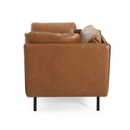 Modern Upholstered Accent Chair – Grey / Brown, Metal Legs, Includes Pillow, Single