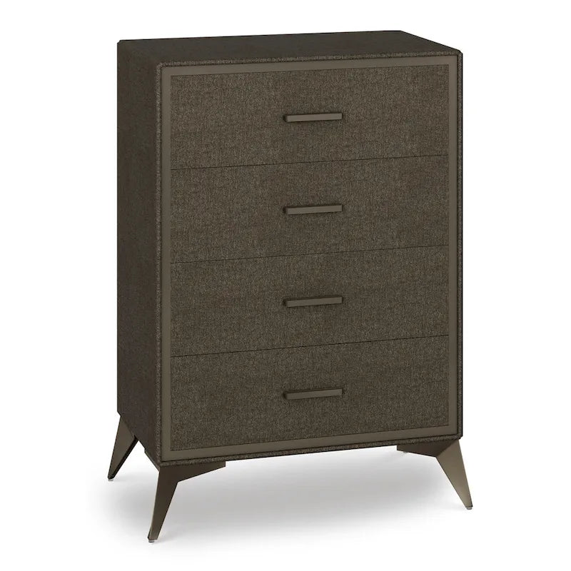 Fabric Drawer Dresser – Beige (4-Drawer) / Brown (6-Drawer), Metal Frame, MDF-Supported, Single