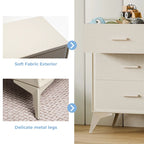 Fabric Drawer Dresser – Beige (4-Drawer) / Brown (6-Drawer), Metal Frame, MDF-Supported, Single