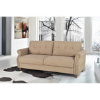 Transitional Button Tufted Sofa – Grey / Beige / Blue / Camel, Nail Head Trim, Rolled Arms, Seats 3