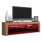 63" TV Stand with 16-Color LED Lights – High Gloss, 19 Color Options, Fits up to 70" TV, Single