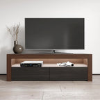 63" TV Stand with 16-Color LED Lights – High Gloss, 19 Color Options, Fits up to 70" TV, Single
