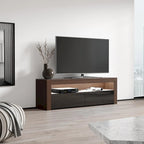63" TV Stand with 16-Color LED Lights – High Gloss, 19 Color Options, Fits up to 70" TV, Single