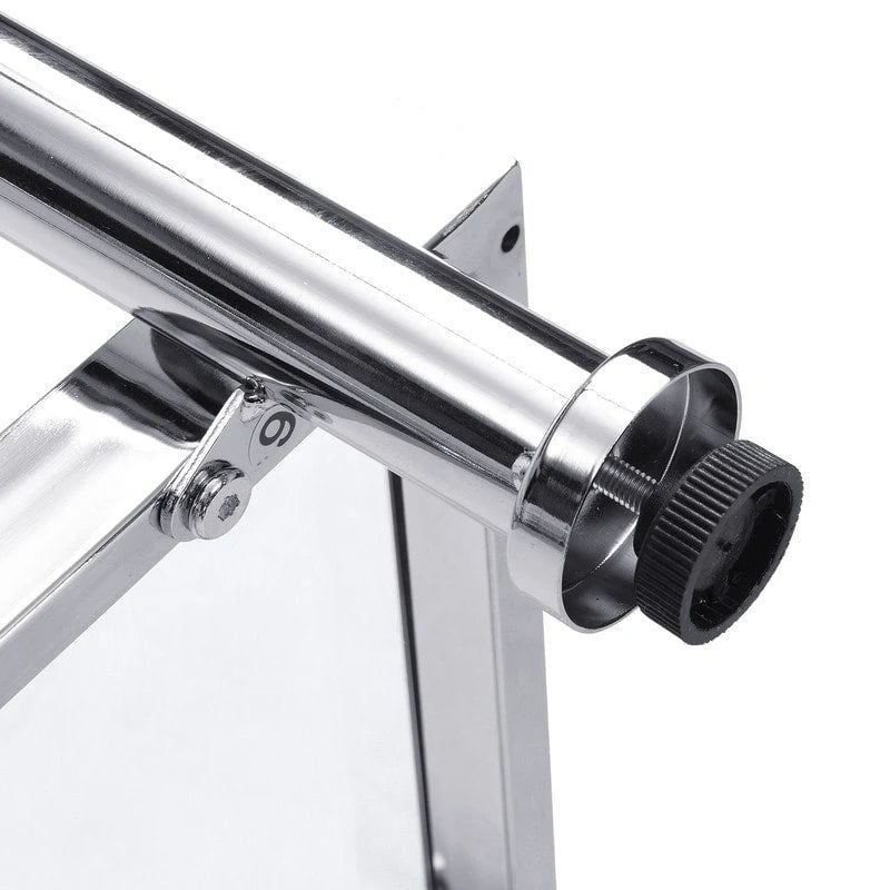 2-Tier Tempered Glass Console Table – Gold / Chrome, Steel & Acrylic Frame, Modern Style, Single