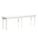 Wood Long Slim Bench - White - Roche River Decor - 12 Wx63 Lx18 H