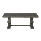 50" Solid Pine Coffee Table – Reclaimed Natural & White / Reclaimed Natural / Grey, Farmhouse Style, Single
