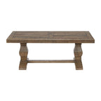50" Solid Pine Coffee Table – Reclaimed Natural & White / Reclaimed Natural / Grey, Farmhouse Style, Single