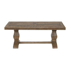 50" Solid Pine Coffee Table – Reclaimed Natural & White / Reclaimed Natural / Grey, Farmhouse Style, Single