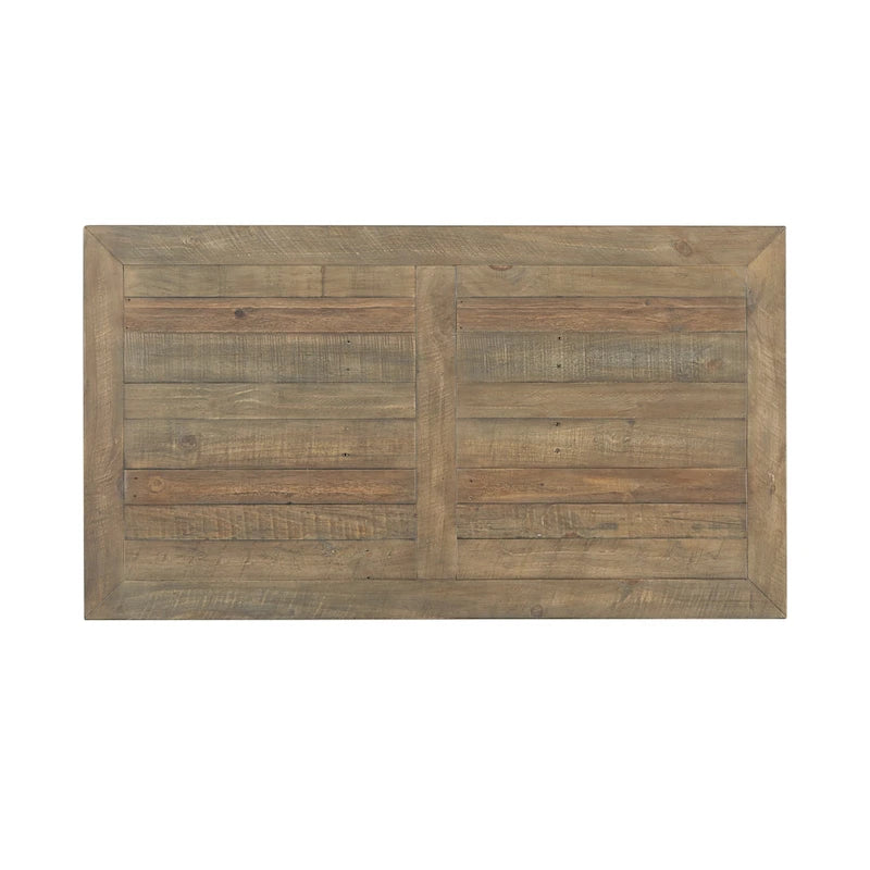 50" Solid Pine Coffee Table – Reclaimed Natural & White / Reclaimed Natural / Grey, Farmhouse Style, Single