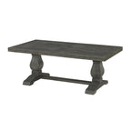 50" Solid Pine Coffee Table – Reclaimed Natural & White / Reclaimed Natural / Grey, Farmhouse Style, Single