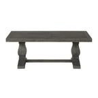 50" Solid Pine Coffee Table – Reclaimed Natural & White / Reclaimed Natural / Grey, Farmhouse Style, Single