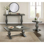 50" Solid Pine Coffee Table – Reclaimed Natural & White / Reclaimed Natural / Grey, Farmhouse Style, Single