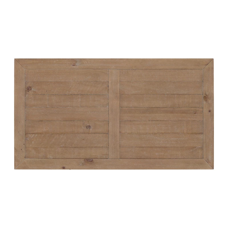 50" Solid Pine Coffee Table – Reclaimed Natural & White / Reclaimed Natural / Grey, Farmhouse Style, Single