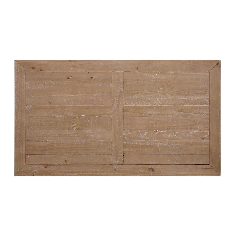 50" Solid Pine Coffee Table – Reclaimed Natural & White / Reclaimed Natural / Grey, Farmhouse Style, Single