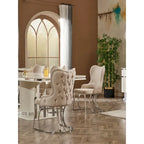 Modern Rectangular Dining Table – White, Tapered Legs, Seats 6, 2-Person Assembly