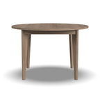 Round Dining Table – Brown Oak Finish, Mid-Century Style, Seats 4, Single-Person Assembly