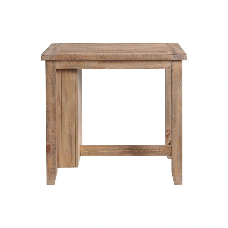 Rustic Farmhouse Multi-Use Table – Sandwash Finish, 3-Shelf, Single-Person Assembly