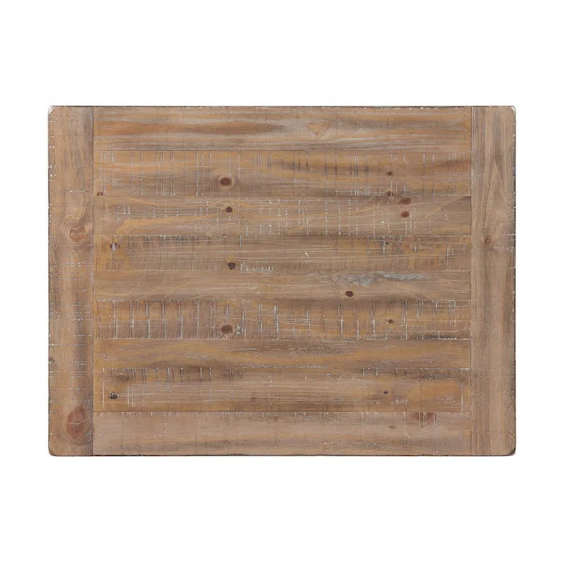 Rustic Farmhouse Multi-Use Table – Sandwash Finish, 3-Shelf, Single-Person Assembly