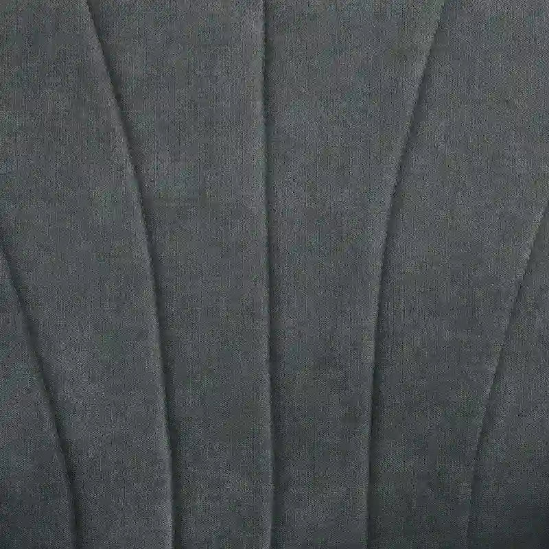 Mid-Century Modern Fabric Armchair – Dark Gray, Rolled Arms, Wood Legs, Single