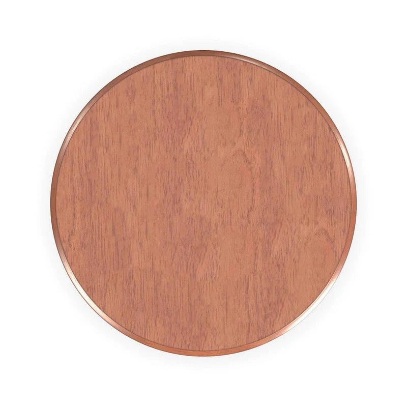 Round Pedestal Dining Table – Brown Oak Finish, Traditional Style, Seats 4, Single-Person Assembly