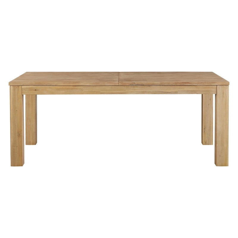 Butterfly Leaf Extendable Dining Table – Brushed Smoke, Solid Acacia Wood, Seats up to 10, 2-Person Assembly