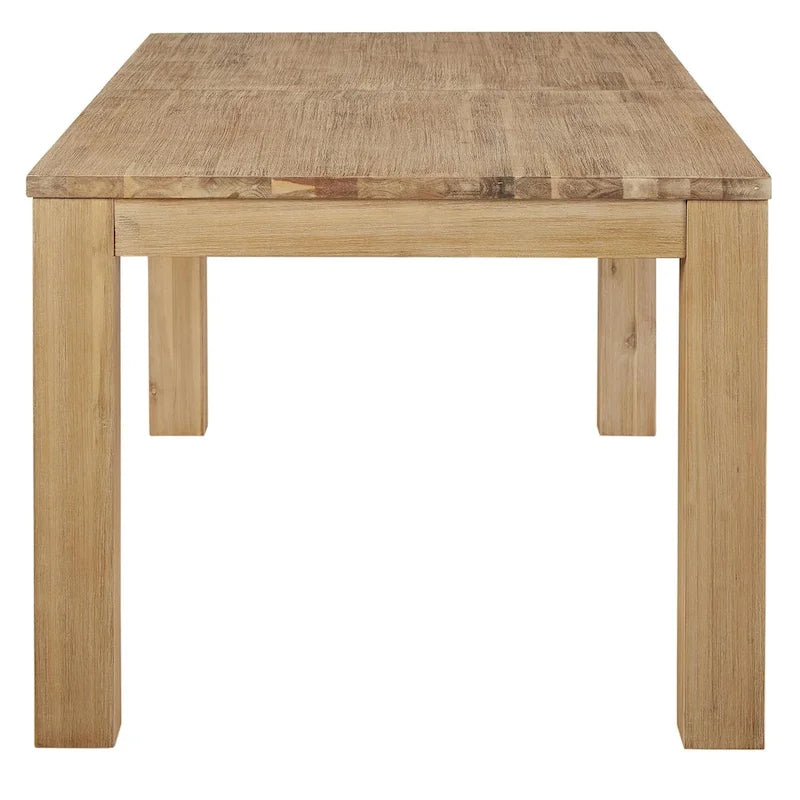 Butterfly Leaf Extendable Dining Table – Brushed Smoke, Solid Acacia Wood, Seats up to 10, 2-Person Assembly