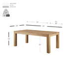 Butterfly Leaf Extendable Dining Table – Brushed Smoke, Solid Acacia Wood, Seats up to 10, 2-Person Assembly