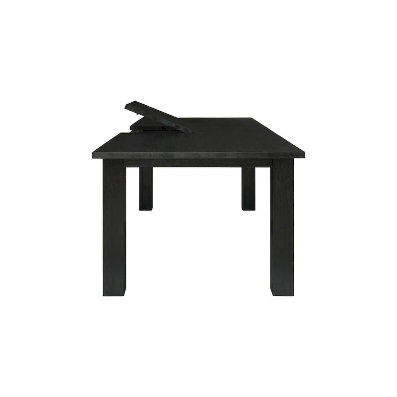 Butterfly Leaf Extendable Dining Table – Brushed Smoke, Solid Acacia Wood, Seats up to 10, 2-Person Assembly