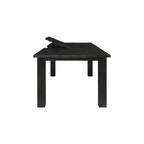 Butterfly Leaf Extendable Dining Table – Brushed Smoke, Solid Acacia Wood, Seats up to 10, 2-Person Assembly