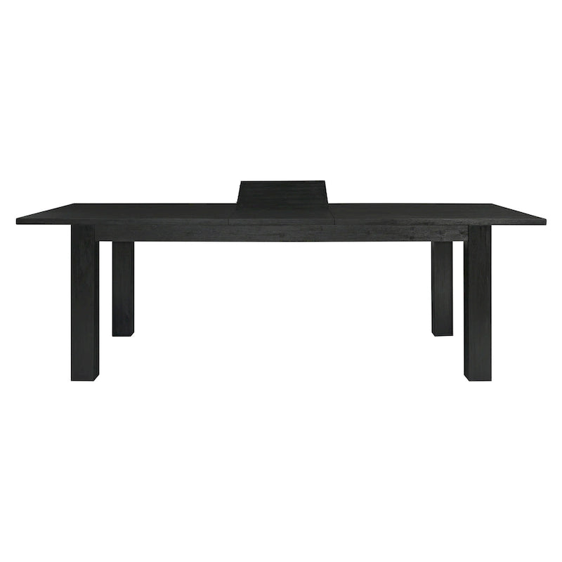Butterfly Leaf Extendable Dining Table – Brushed Smoke, Solid Acacia Wood, Seats up to 10, 2-Person Assembly