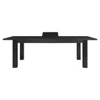 Butterfly Leaf Extendable Dining Table – Brushed Smoke, Solid Acacia Wood, Seats up to 10, 2-Person Assembly