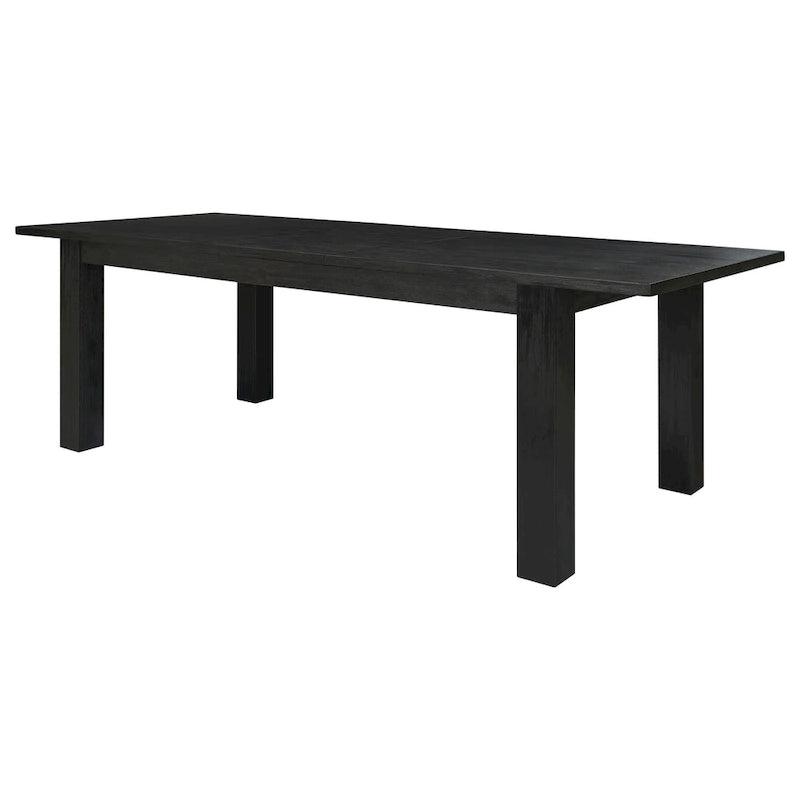 Butterfly Leaf Extendable Dining Table – Brushed Smoke, Solid Acacia Wood, Seats up to 10, 2-Person Assembly